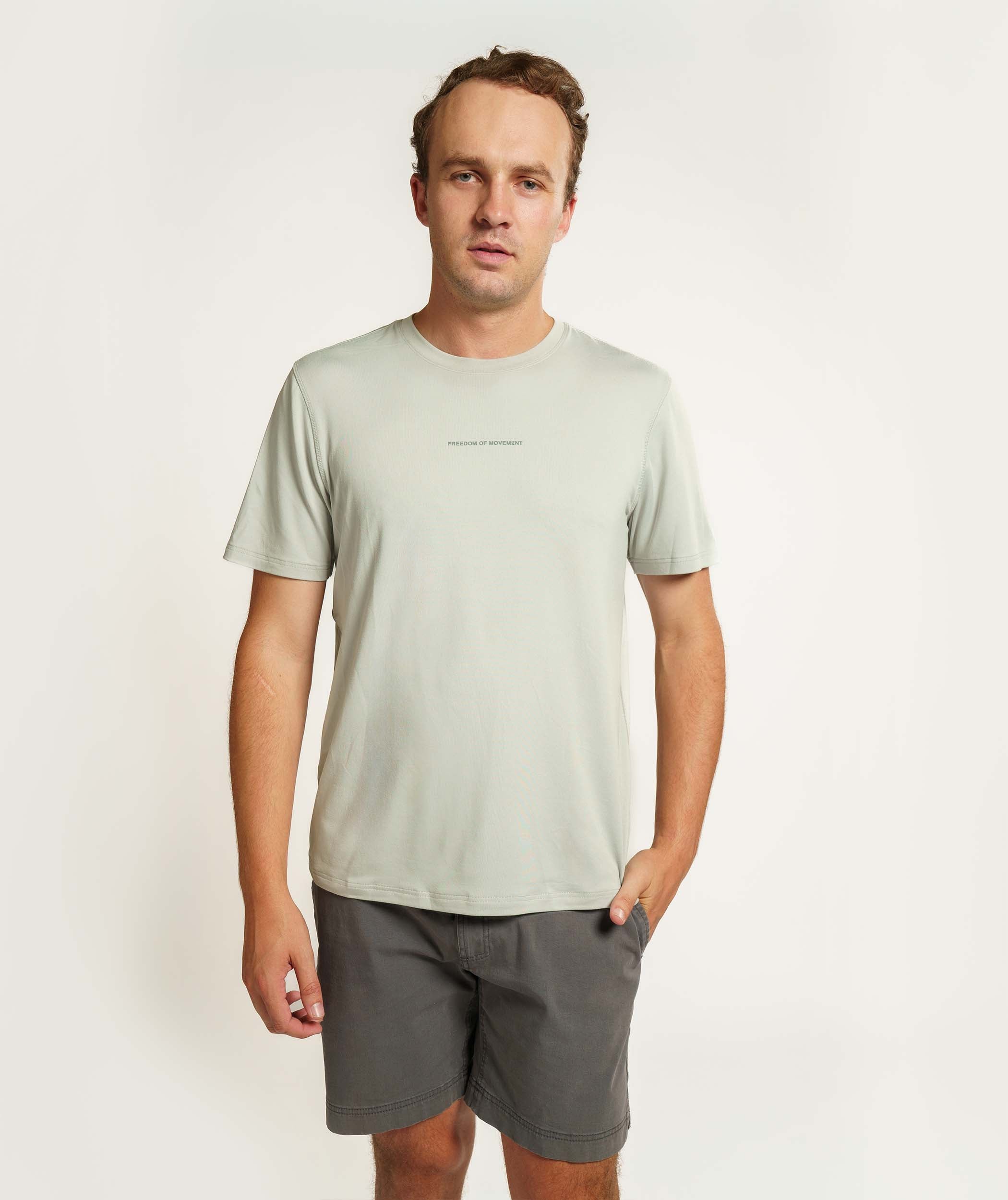 Mens Outdoor Soft Versatile Tee - Mineral Grey