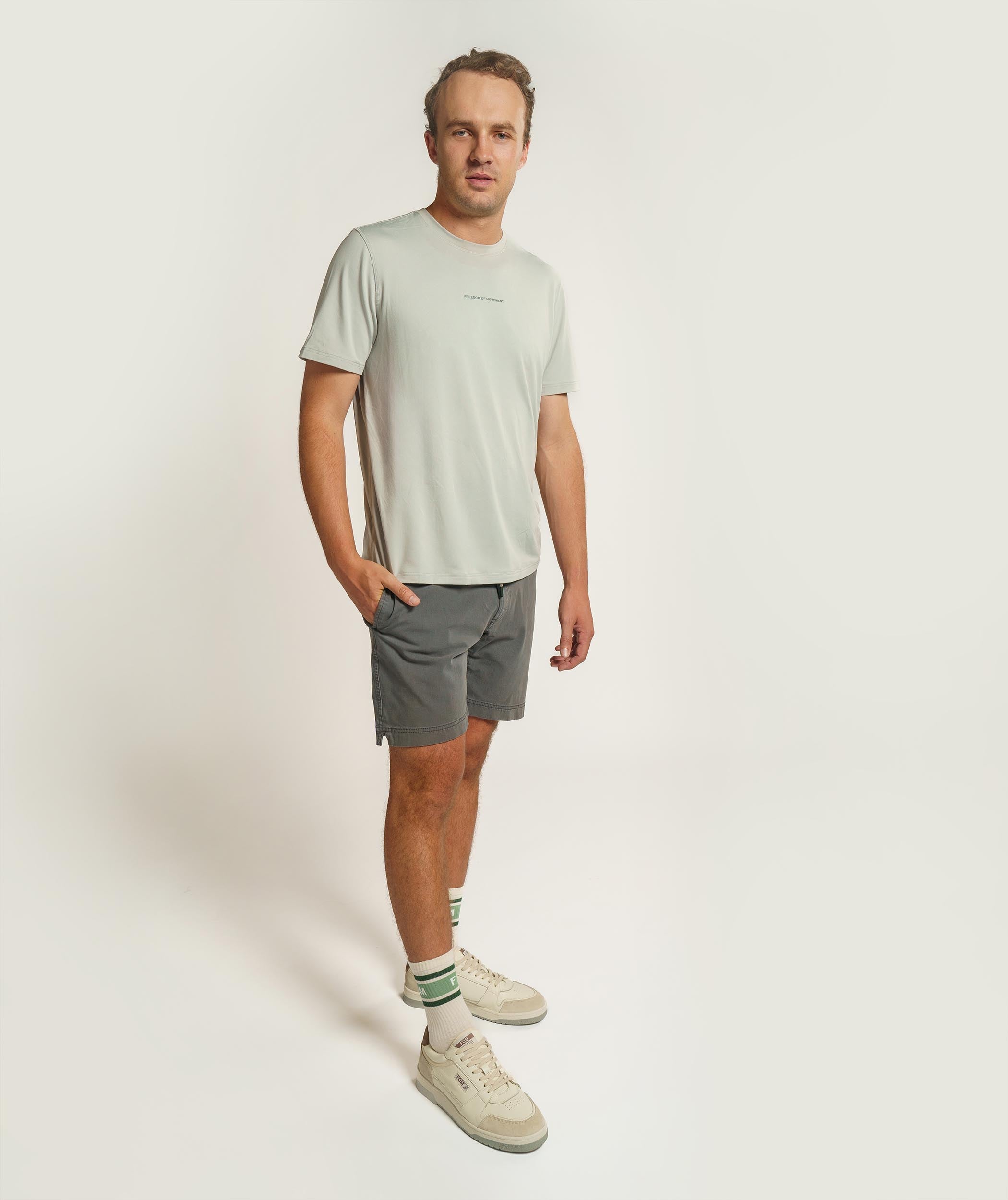 Mens Outdoor Soft Versatile Tee - Mineral Grey